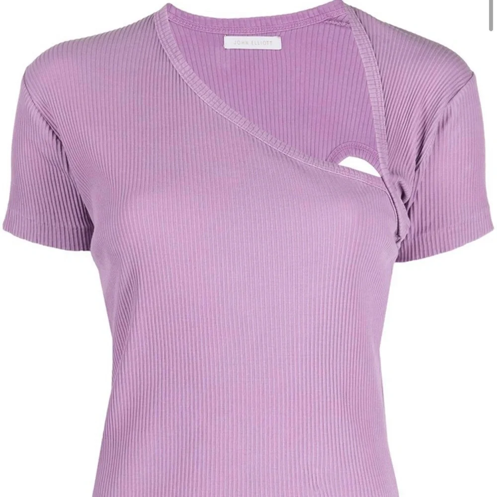 John Elliott Supima Asymmetrical Cutout Tee - Picture 4 of 9